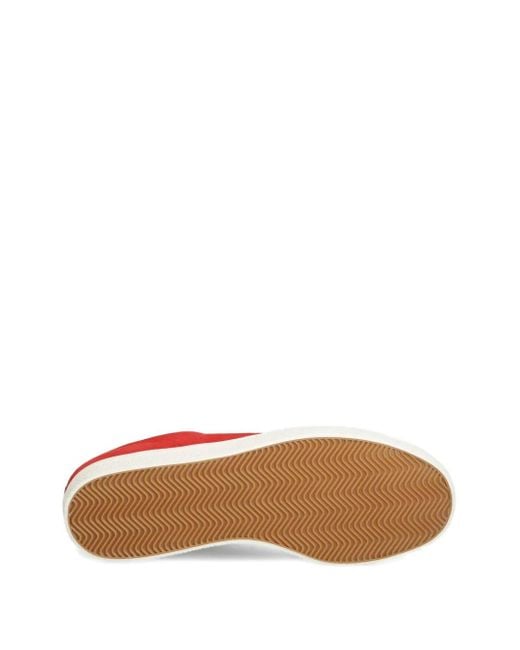 Adidas Red Stan Smith Leather Sneakers