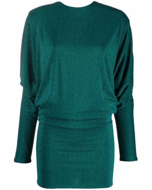 Alexandre Vauthier Green Wide-shoulder Knitted Dress