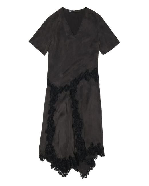 Bimba Y Lola Black Lace V-Neck Dress