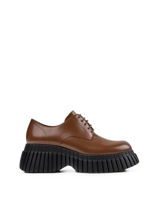 Camper Brown Pix Bcn Platform Derby Shoes