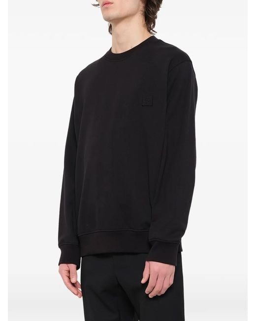 Wooyoungmi Black Logo-Print Long-Sleeve Sweatshirt for men