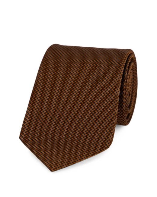 Tom Ford Brown Cravate En Soie À Bout Pointu for men