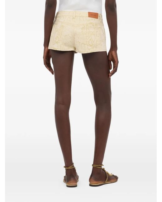 Roberto Cavalli Natural Animal-Pattern Shorts