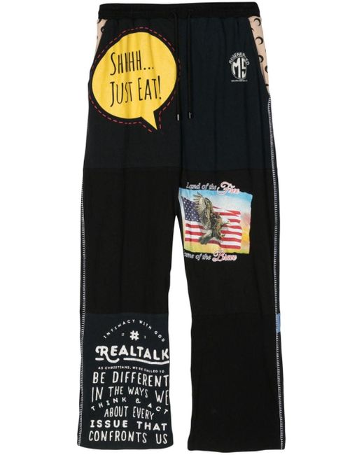 Pantalon en coton à design patchwork MARINE SERRE pour homme en coloris Black