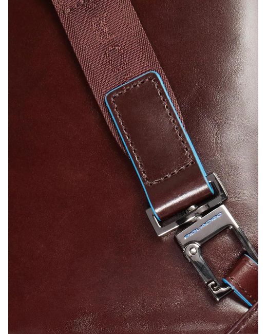 Piquadro Purple Logo-Plaque Ipad Cross Body Bag for men