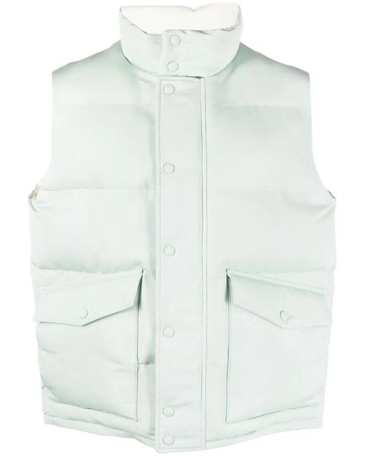 McQueen White Logo-Print Gilet for men