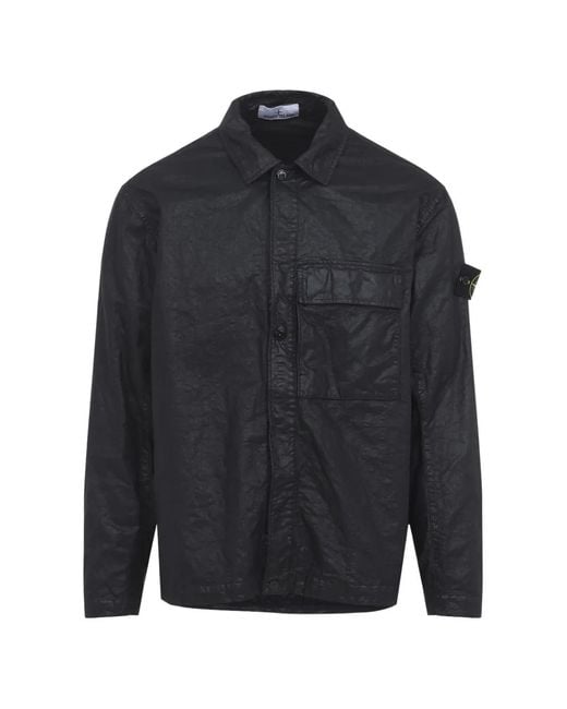Stone Island Blue Overshirt for men
