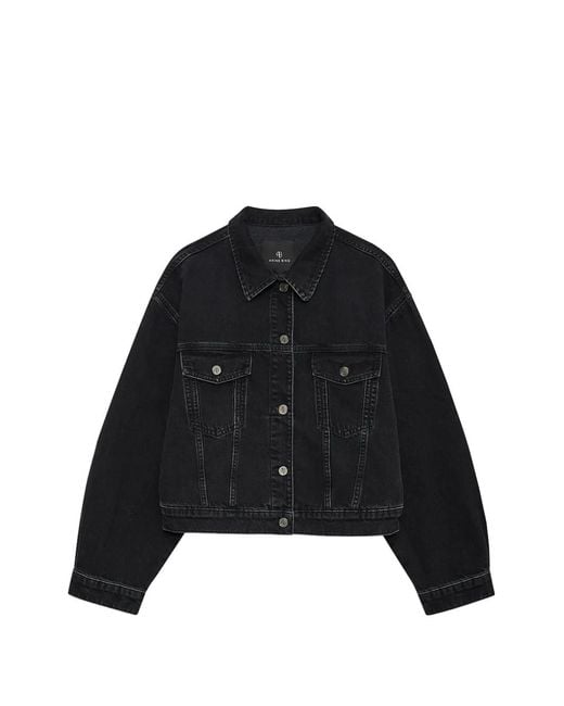 Anine Bing Black Quincy Button-Up Jacket