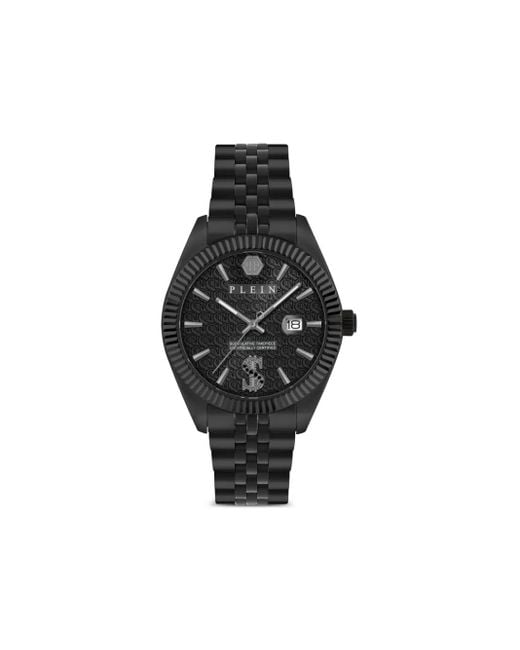 Philipp Plein Black Date Superlative 41Mm for men