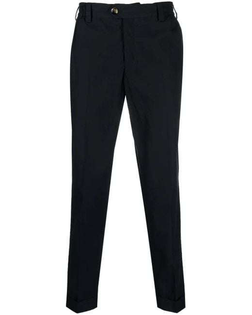 PT Torino Blue Tapered-Leg Chino Trousers for men