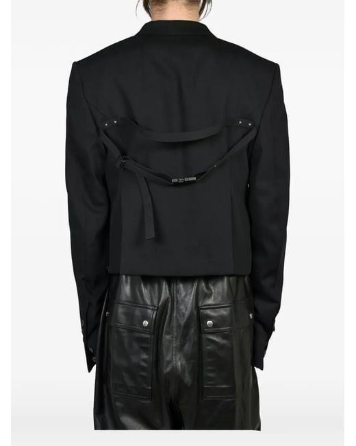 Rick Owens Black Alice Buckle-Strap Jacket for men