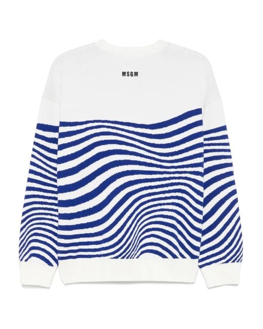MSGM Blue Striped Sweater