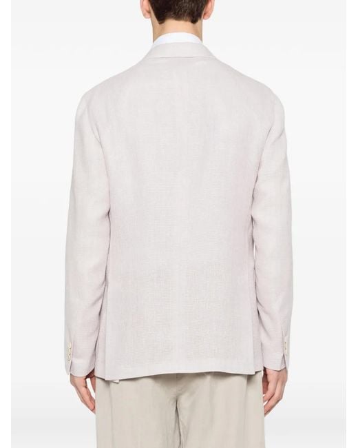 Lardini White Patch-Pocket Blazer for men