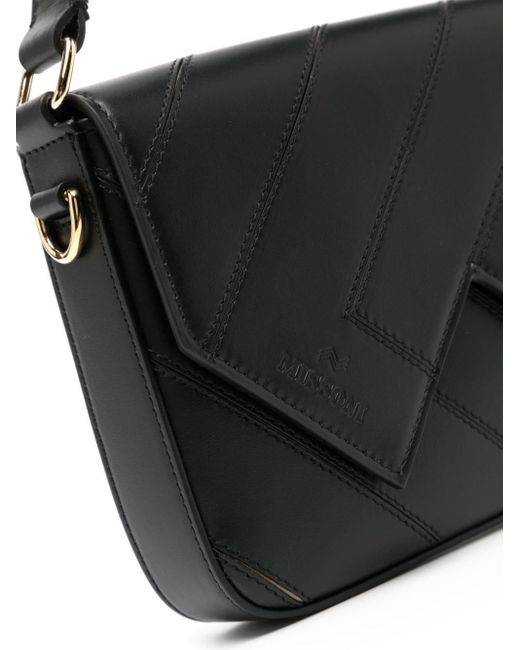 Missoni Black Flap Wave Leather Shoulder Bag