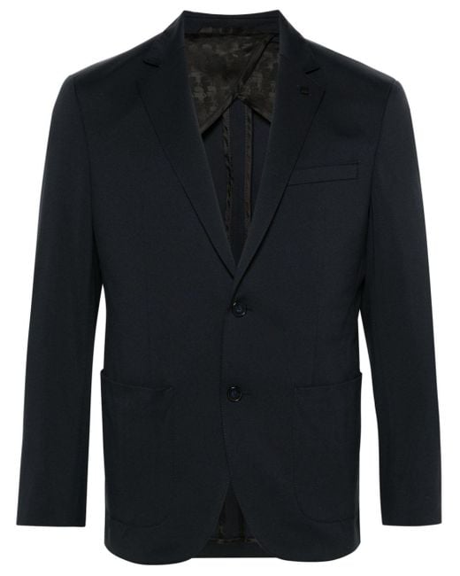 Karl Lagerfeld Blue Single-breasted Jersey Blazer for men