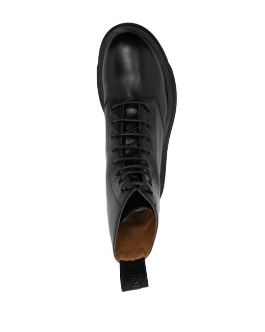 Buttero Black Chunky Lace-Up Boots for men