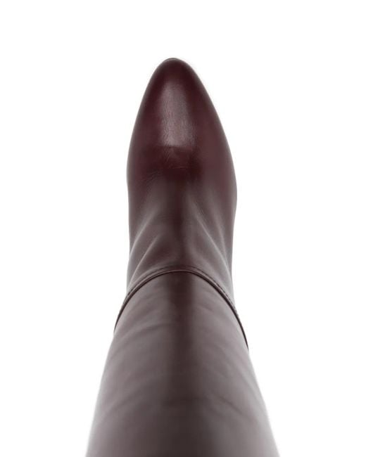 Paris Texas Red 70mm Leather Block-heel Boots