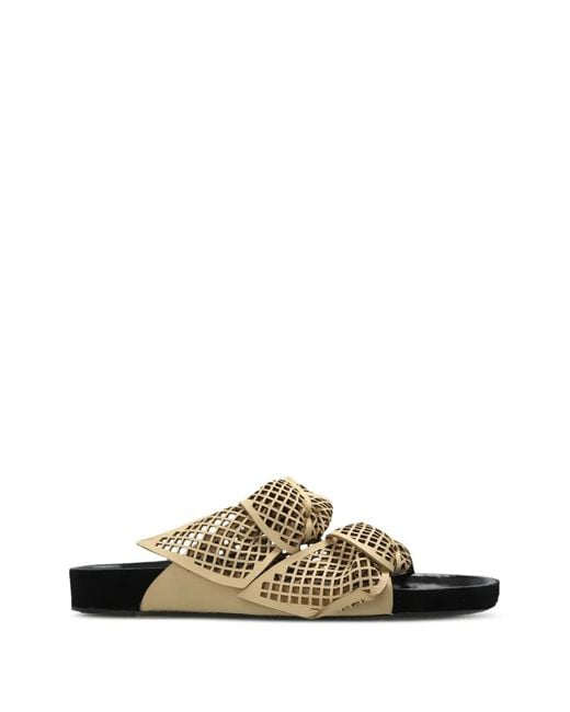 Isabel Marant Metallic Sandales Lennyo À Design Noué