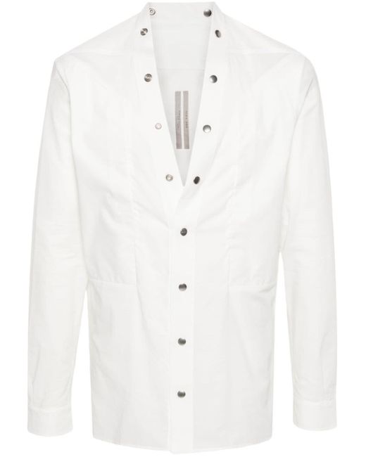 Rick Owens Larry Fogpocket Katoenen Overhemd in het White voor heren