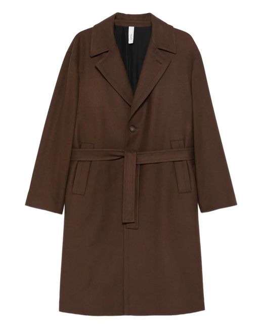 Abrigo Ostuni con cinturón Hevò de hombre de color Brown