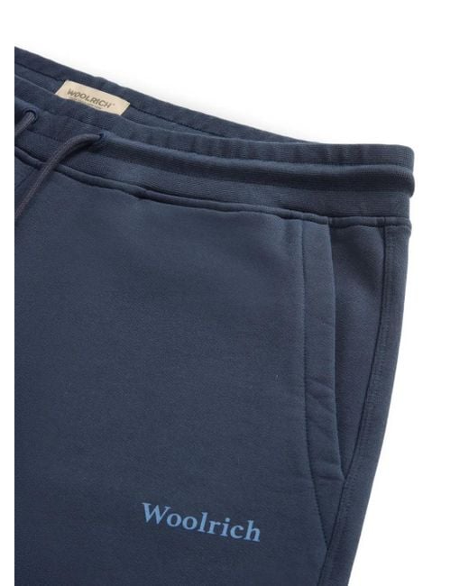Woolrich Blue Cotton Track Pants for men
