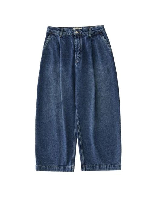 Studio Nicholson Blue Puch Pleat Jeans for men