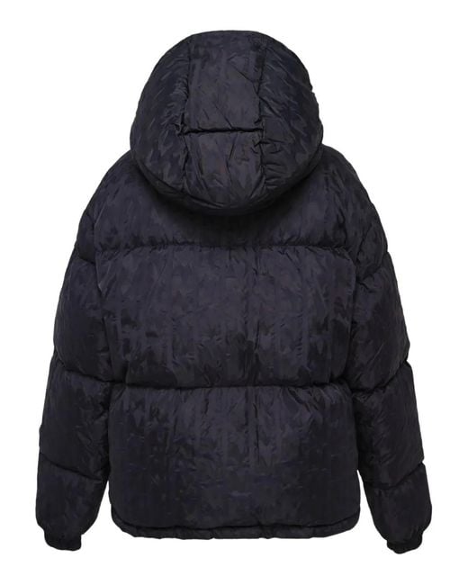 MSGM Blue Hooded Puffer Jacket