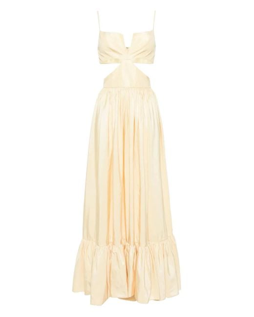 Saiid Kobeisy White Taffeta Midi Dress