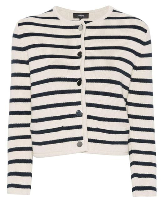 Cardigan a righe di Theory in Natural