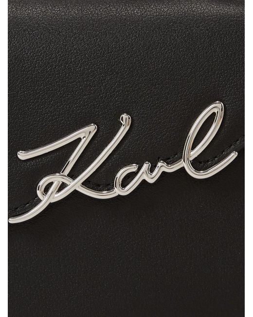 Karl Lagerfeld Black Small K/Signature Tote Bag