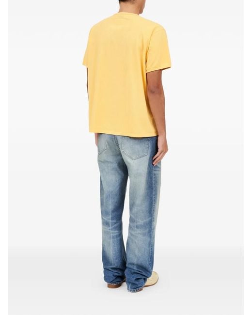 MM6 by Maison Margiela Yellow Jersey T-Shirt for men