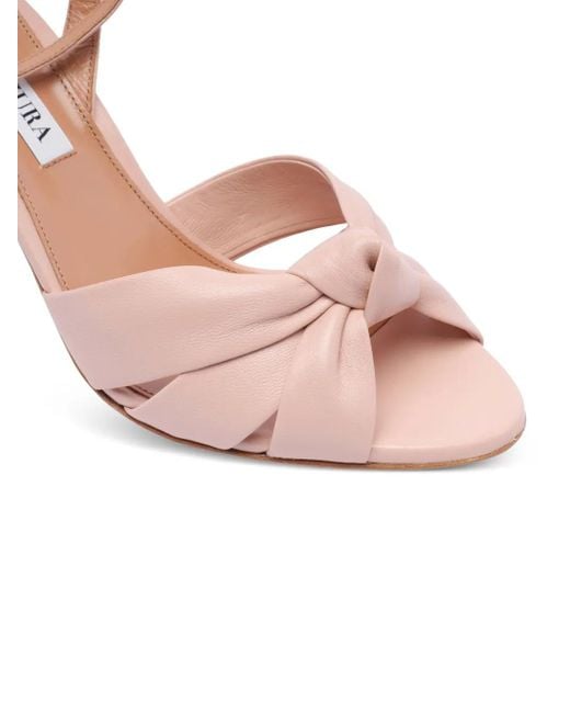 Aquazzura Pink 85Mm Nina Sandals