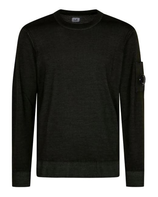 C P Company Wollpullover Mit Linsen-Detail in Black für Herren