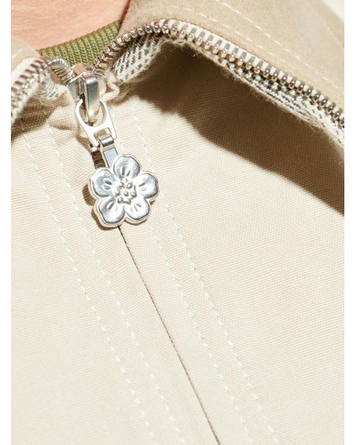 KENZO Natural Veste Zippée À Fleurs