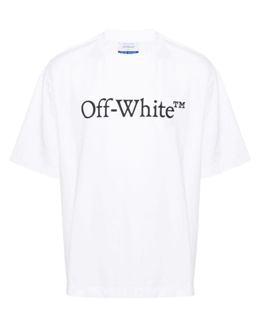 Off-White c/o Virgil Abloh Big Bookish Skate Cotton T-shirt in het White voor heren