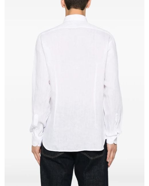 VELA SHOP White Long-Sleeve Shirt for men