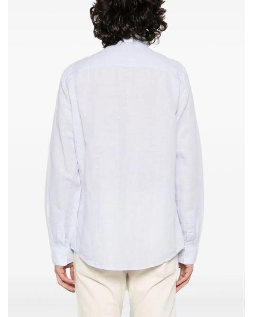 Calvin Klein White Monogram-Embroidered Shirt for men