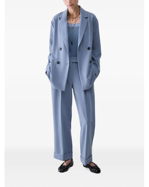 Liu Jo Blue Unstructured Mélange Jacket