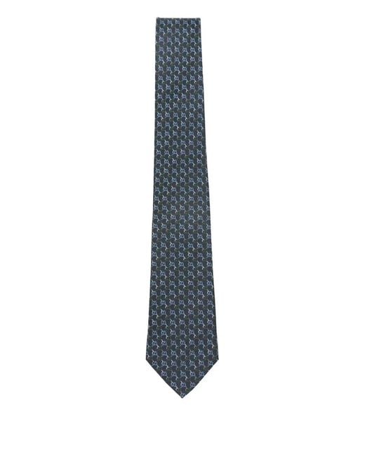 Gucci Krawatte Mit Monogrammmuster in Blue für Herren