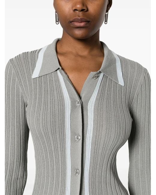 Remain Gray Ribbed-Knit Mini Dress