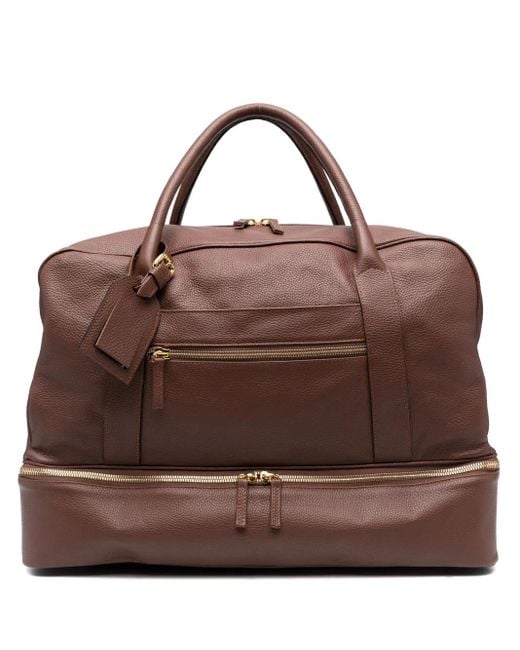 Eleventy Reisetasche Aus Strukturiertem Leder in Brown für Herren
