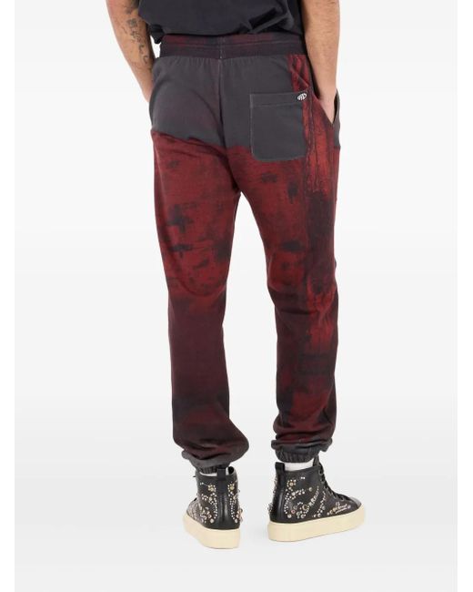 Roberto Cavalli Hose mit Farbklecks-Print in Red für Herren