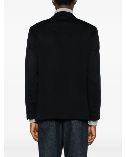 Zegna Black Buttoned Cashmere Jacket for men