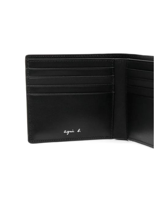 Agnes B. Black Leather Wallet for men