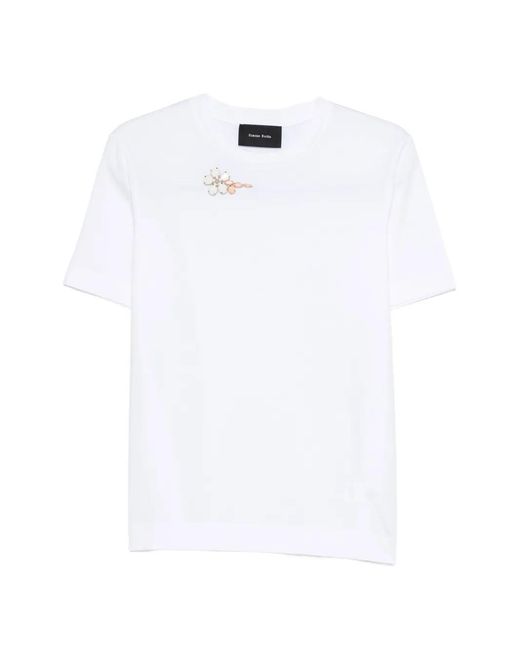 Simone Rocha White Appliqué T-Shirt