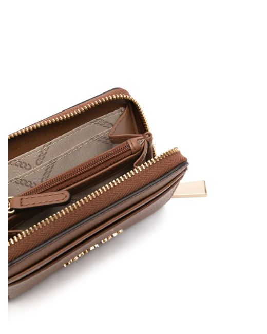 MICHAEL Michael Kors Brown Pebbled Leather Zip Wallet