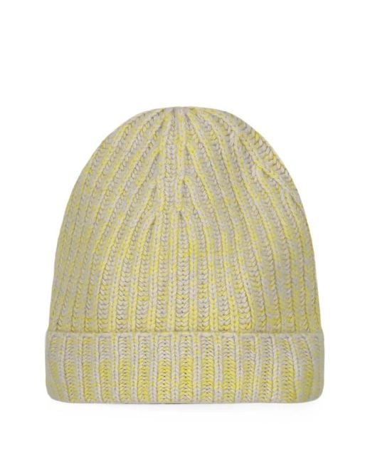 Malo Natural Ribbed-Knit Cashmere Beanie Hat for men