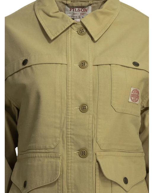 Filson Green Button-Up Multi-Pocket Jacket
