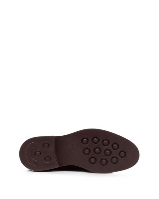 Doucal's Brown Tassel Suede Loafers for men