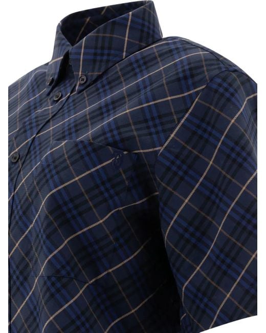 Burberry Geruite Polo in het Blue